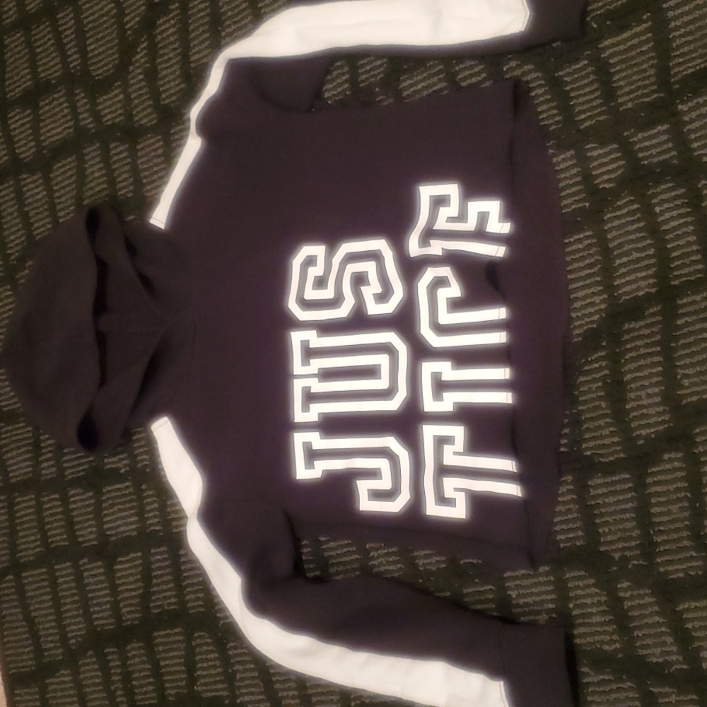 Justice crop hoodie